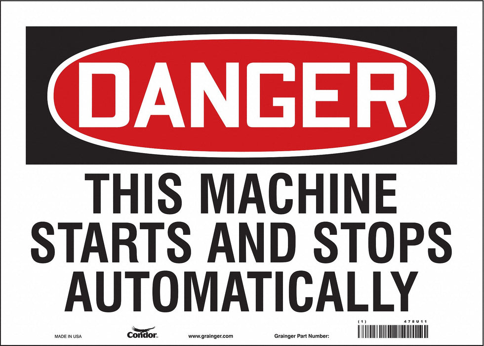 Safety Sign 10 in x 14 in Vinyl