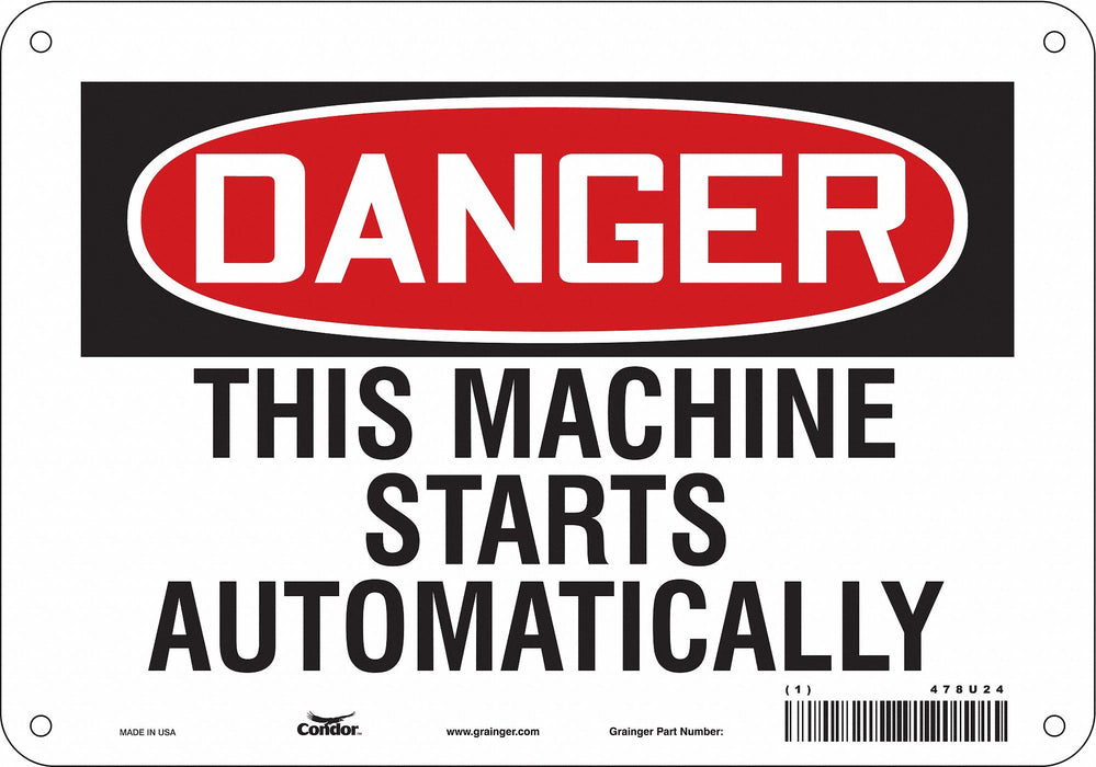 Safety Sign 7 in x 10 in Aluminum
