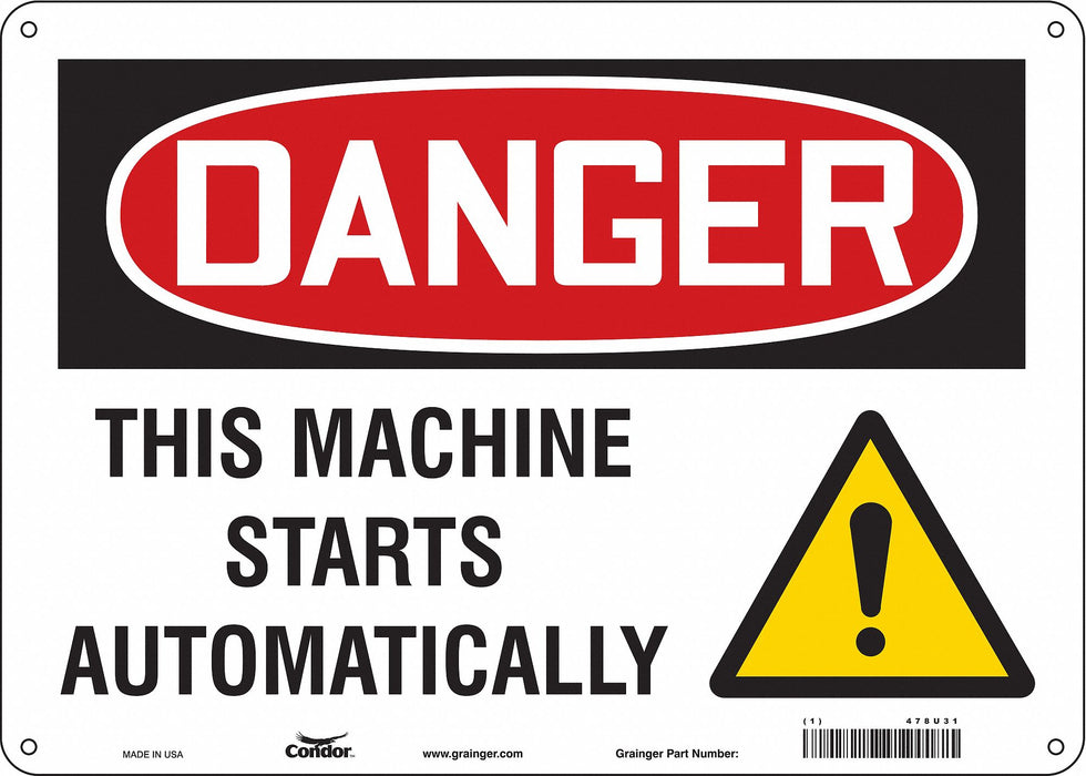 Safety Sign 10 in x 14 in Aluminum