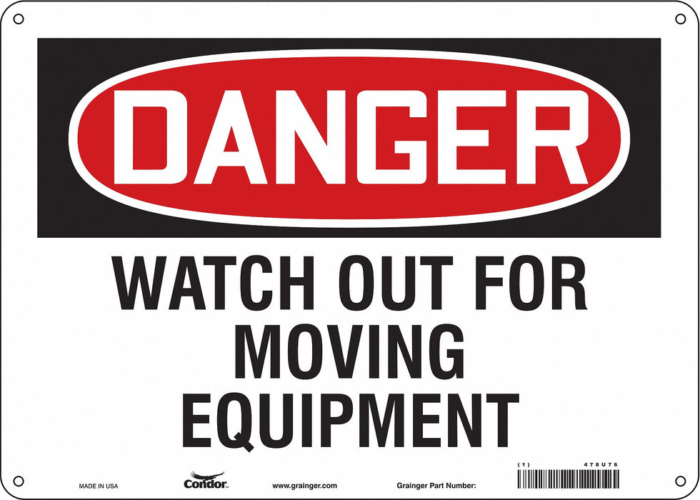 Safety Sign 10 inx14 in Aluminum