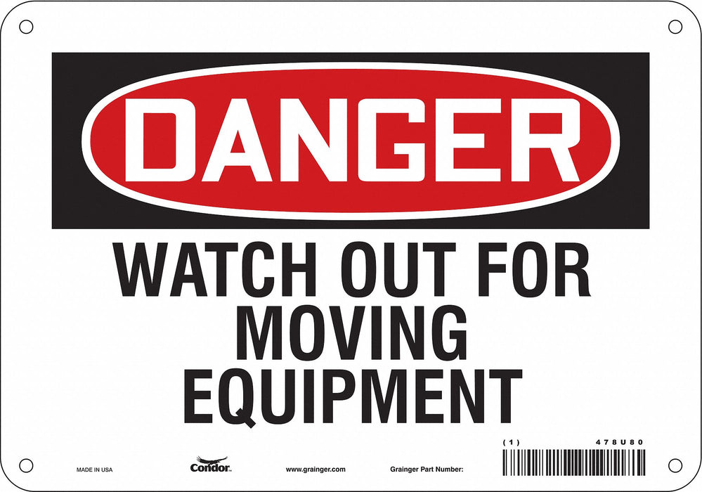 Safety Sign 7 inx10 in Polyethylene