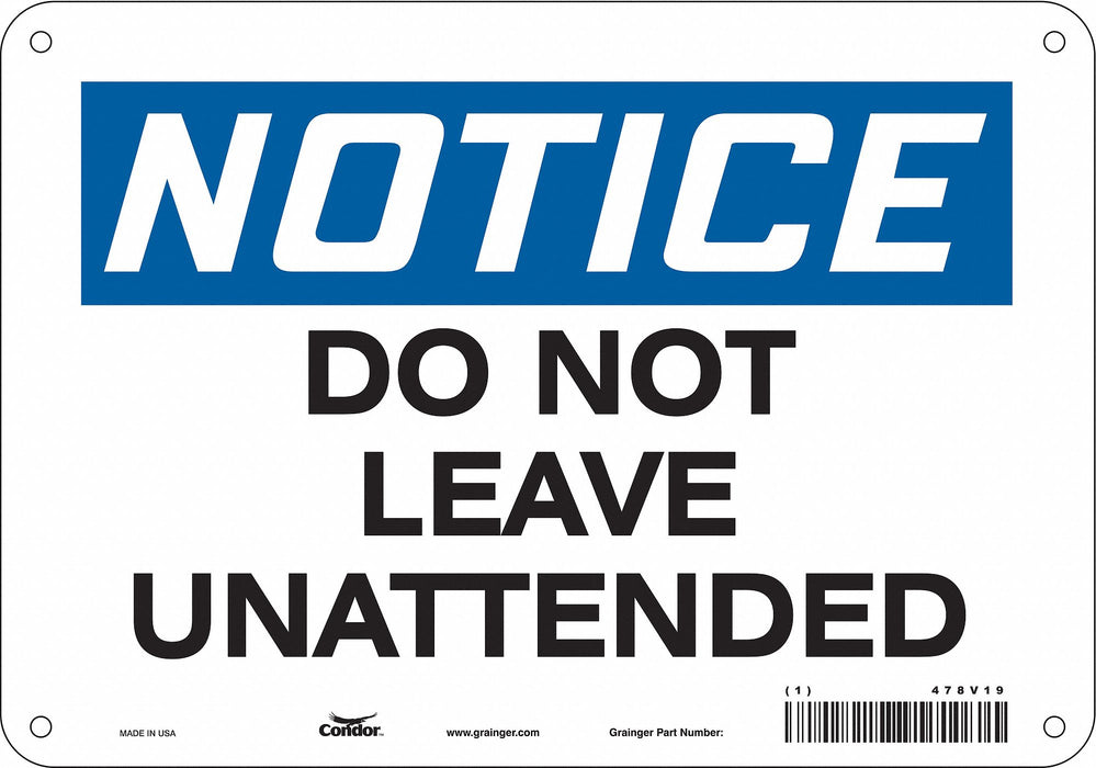Safety Sign 7 in x 10 in Aluminum