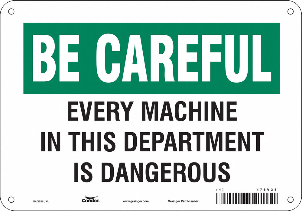 Safety Sign 7 in x 10 in Aluminum