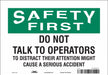 Safety Sign 7 in x 10 in Vinyl