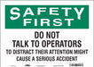 Safety Sign 10 in x 14 in Vinyl
