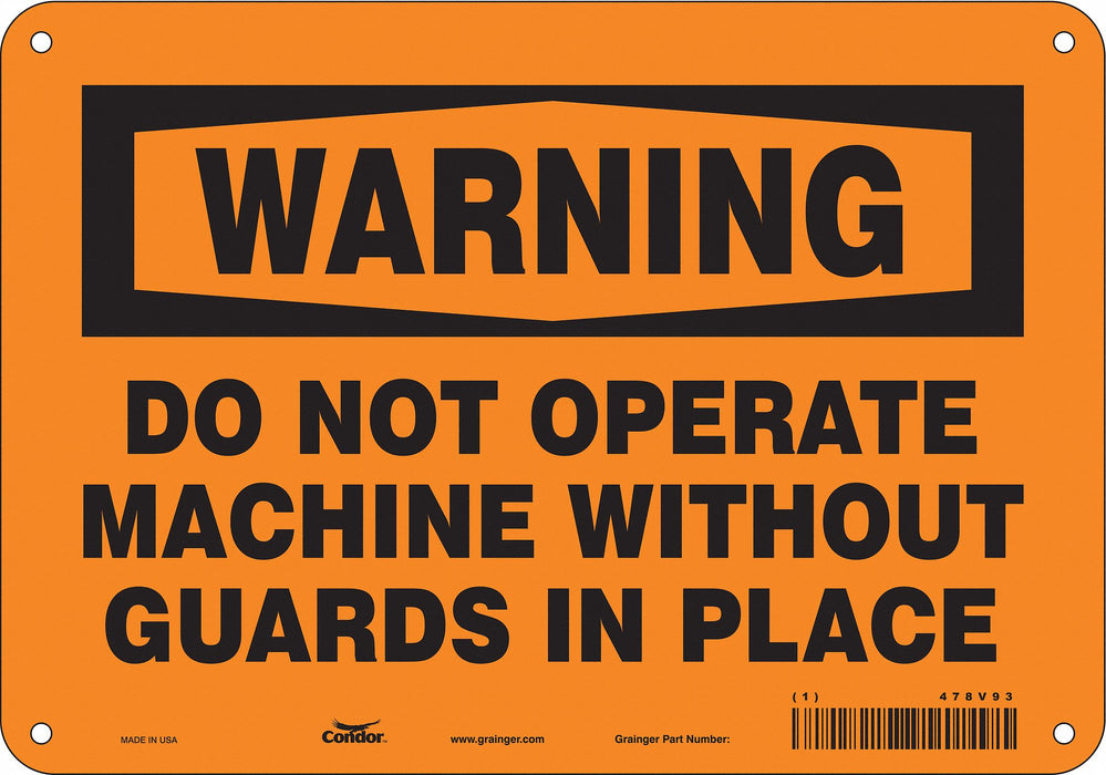 Safety Sign 7 in x 10 in Aluminum
