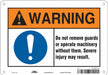 Safety Sign 7 inx10 in Vinyl