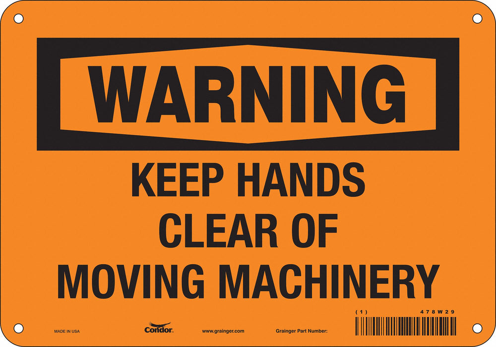 Safety Sign 7 in x 10 in Polyethylene