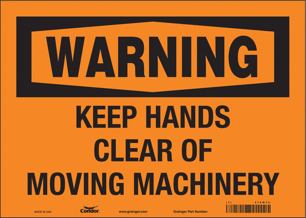 Safety Sign 10 in x 14 in Vinyl