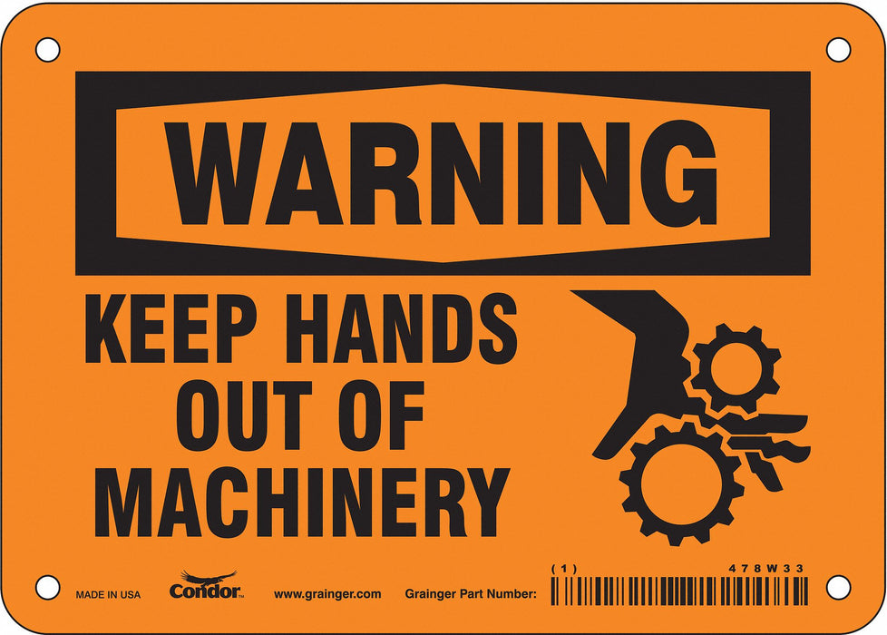 Safety Sign 5 in x 7 in Aluminum
