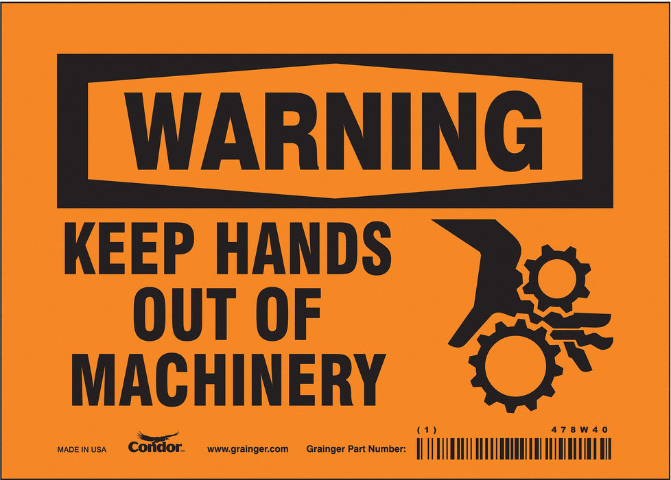Safety Sign 5 inx7 in Vinyl