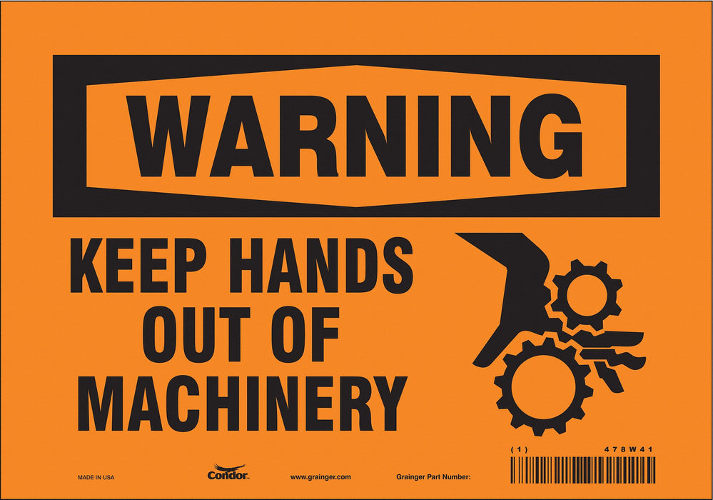 Safety Sign 7 inx10 in Vinyl