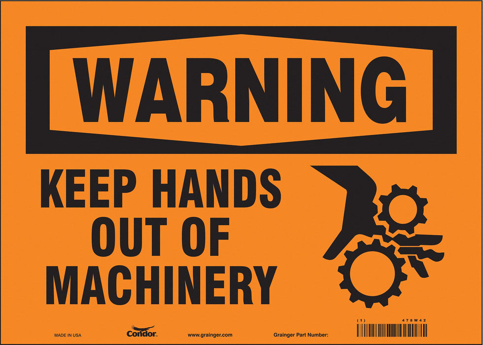 Safety Sign 10 in x 14 in Vinyl