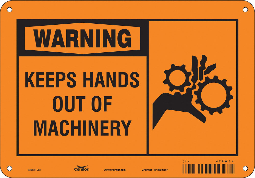Safety Sign 7 in x 10 in Polyethylene