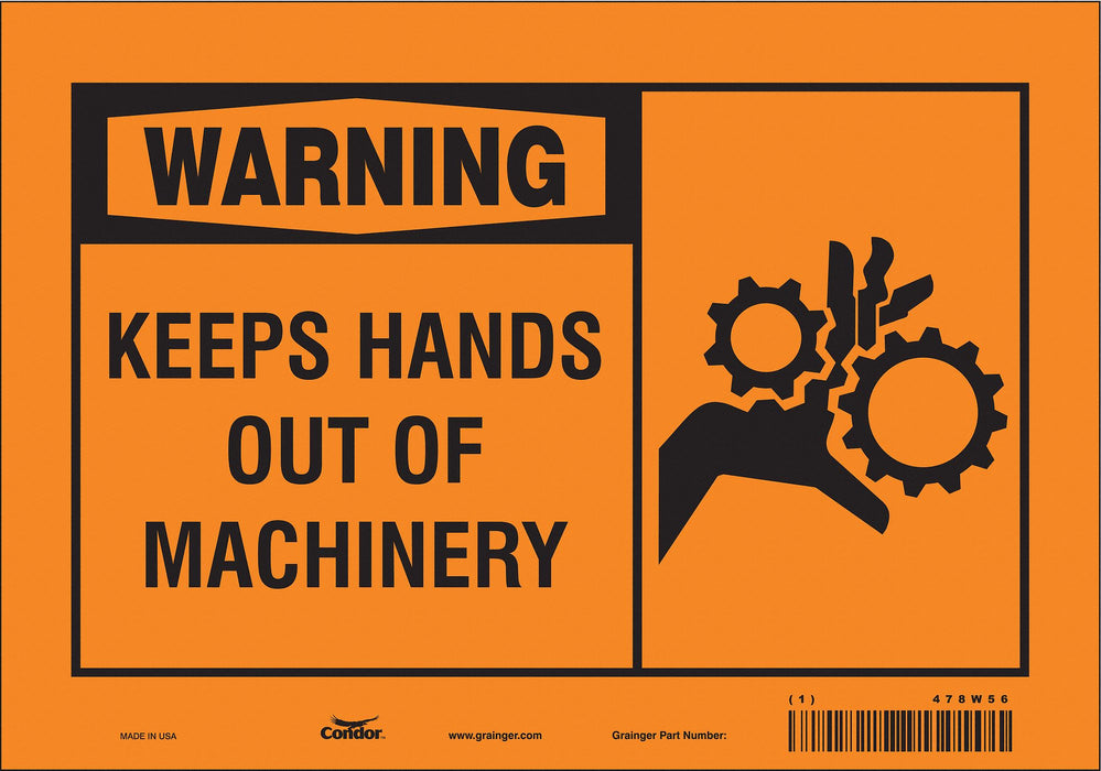 Safety Sign 7 inx10 in Vinyl