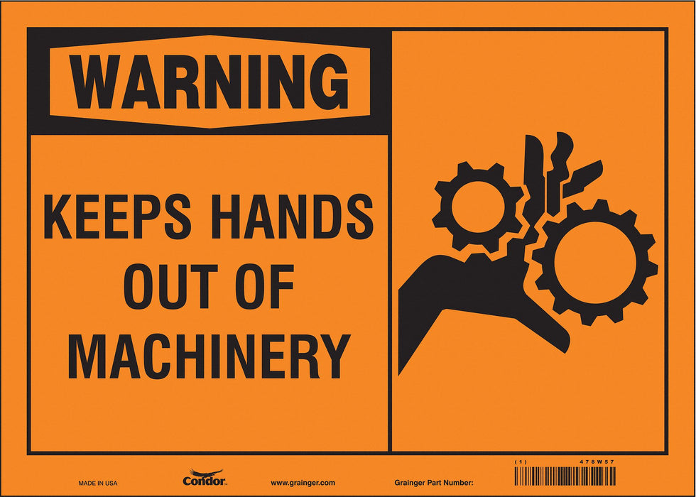 Safety Sign 10 in x 14 in Vinyl