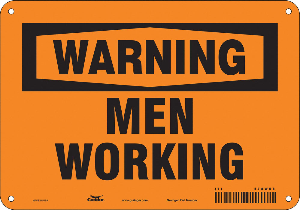 Safety Sign 7 in x 10 in Aluminum