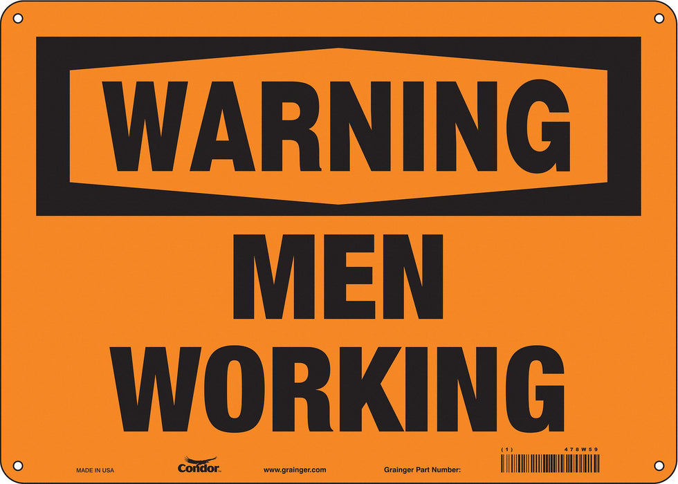 Safety Sign 10 inx14 in Aluminum