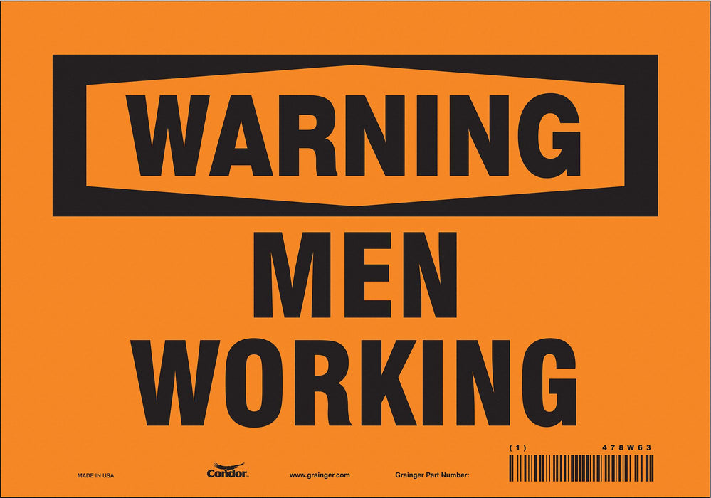 Safety Sign 7 in x 10 in Vinyl
