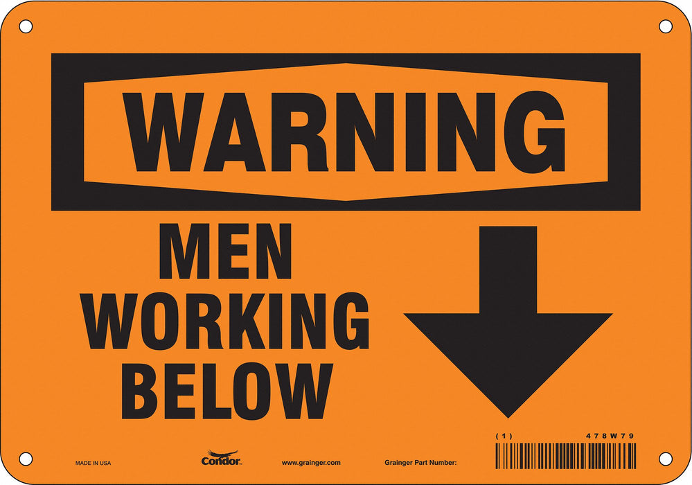 Safety Sign 7 inx10 in Polyethylene
