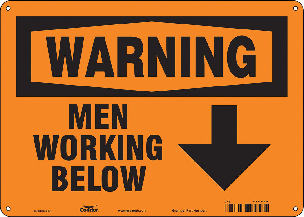 Safety Sign 10 in x 14 in Polyethylene