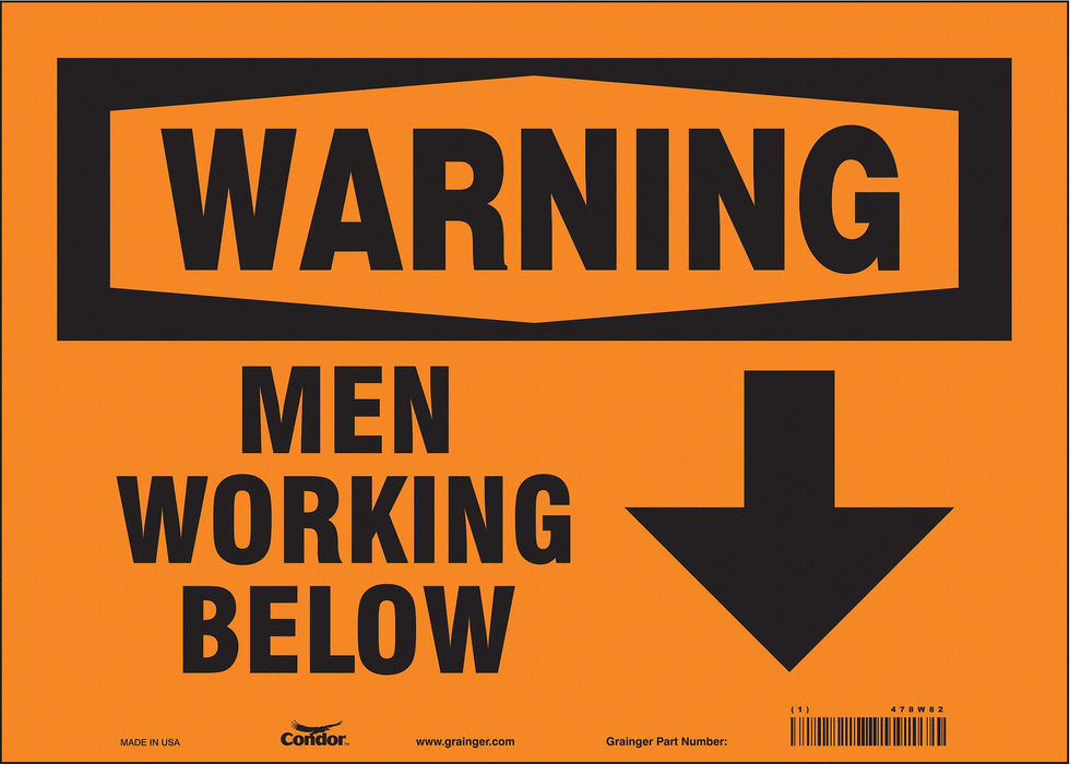 Safety Sign 10 in x 14 in Vinyl