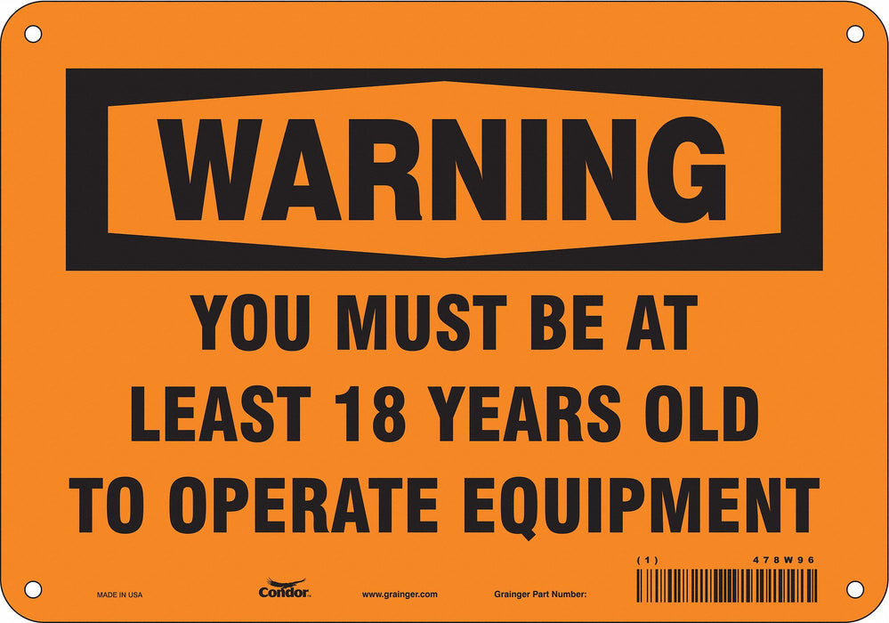Safety Sign 7 in x 10 in Aluminum