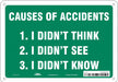 Safety Sign 7 in x 10 in Polyethylene