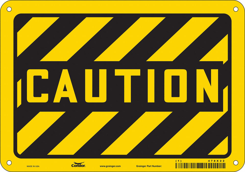 Safety Sign 7 in x 10 in Aluminum