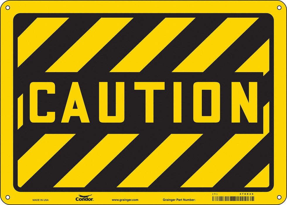Safety Sign 10 in x 14 in Polyethylene