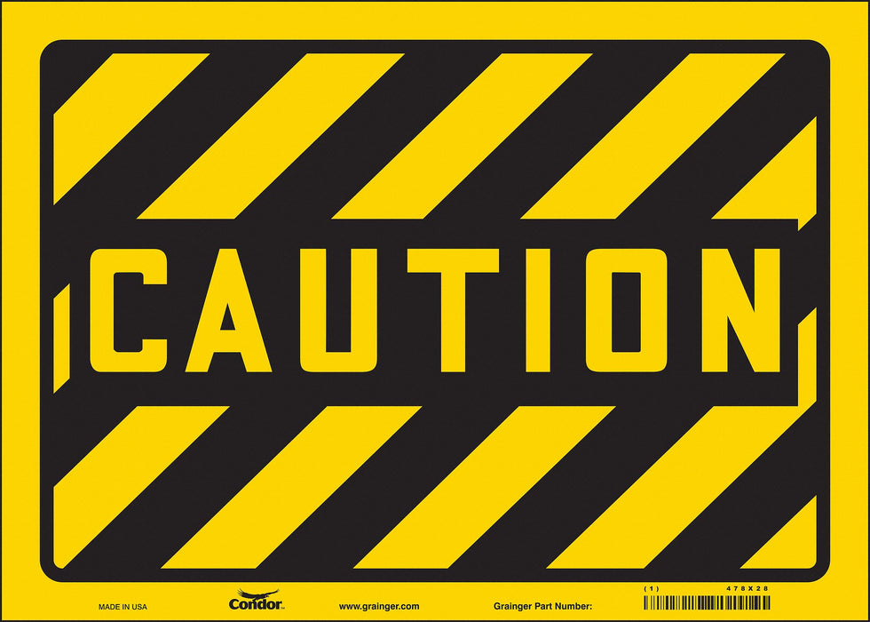 Safety Sign 10 in x 14 in Vinyl
