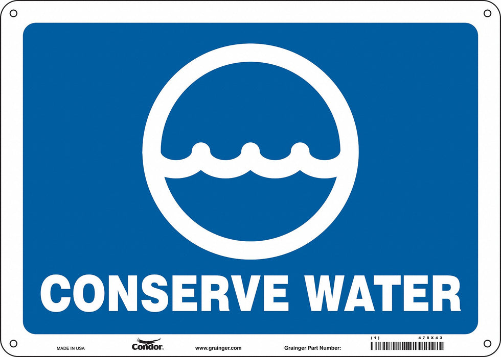 J9966 Safety Sign 10 in x 14 in Polyethylene