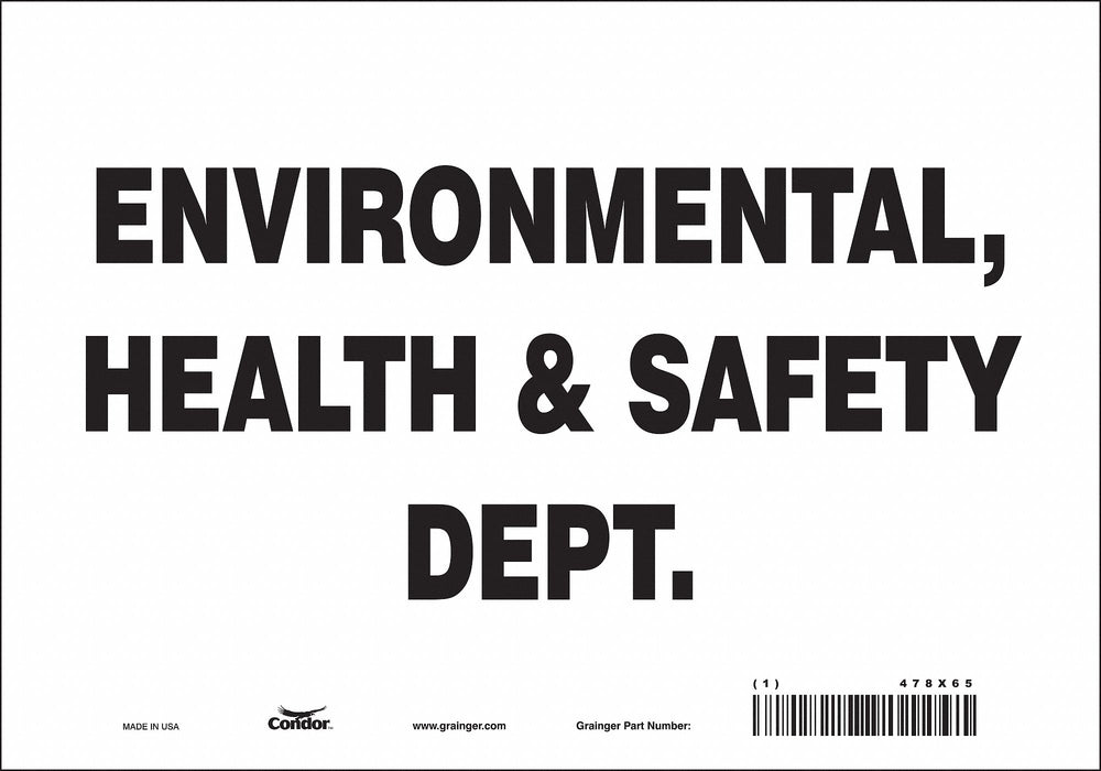 Safety Sign 7 in x 10 in Vinyl