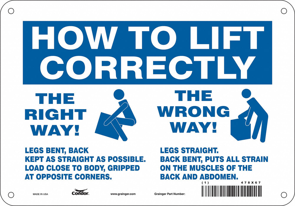 J9969 Safety Sign 7 in x 10 in Aluminum