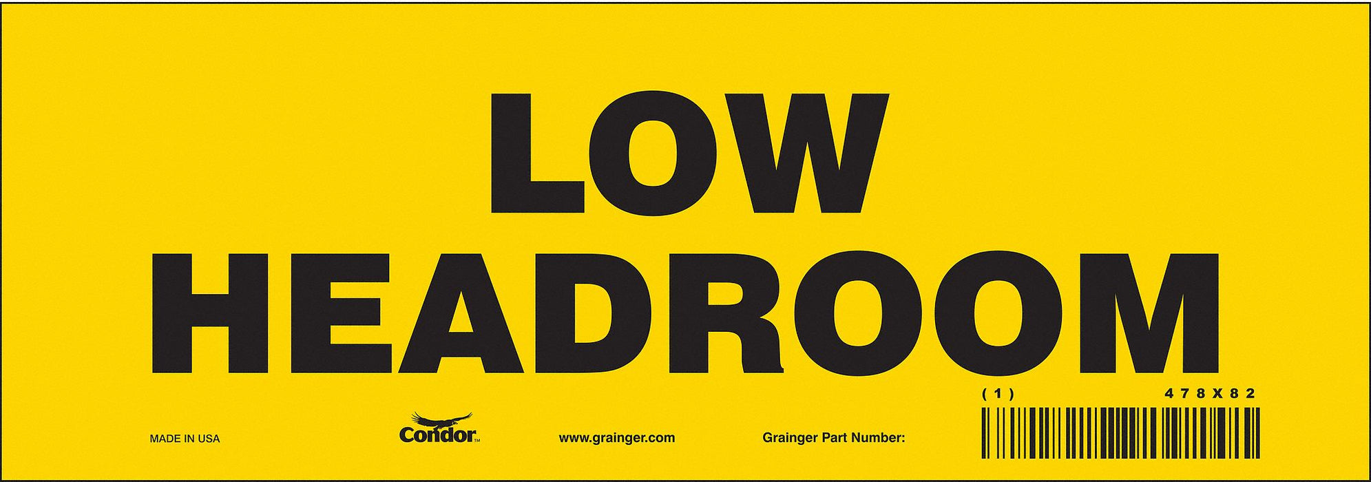 Safety Sign 3.5in x 10in Vinyl