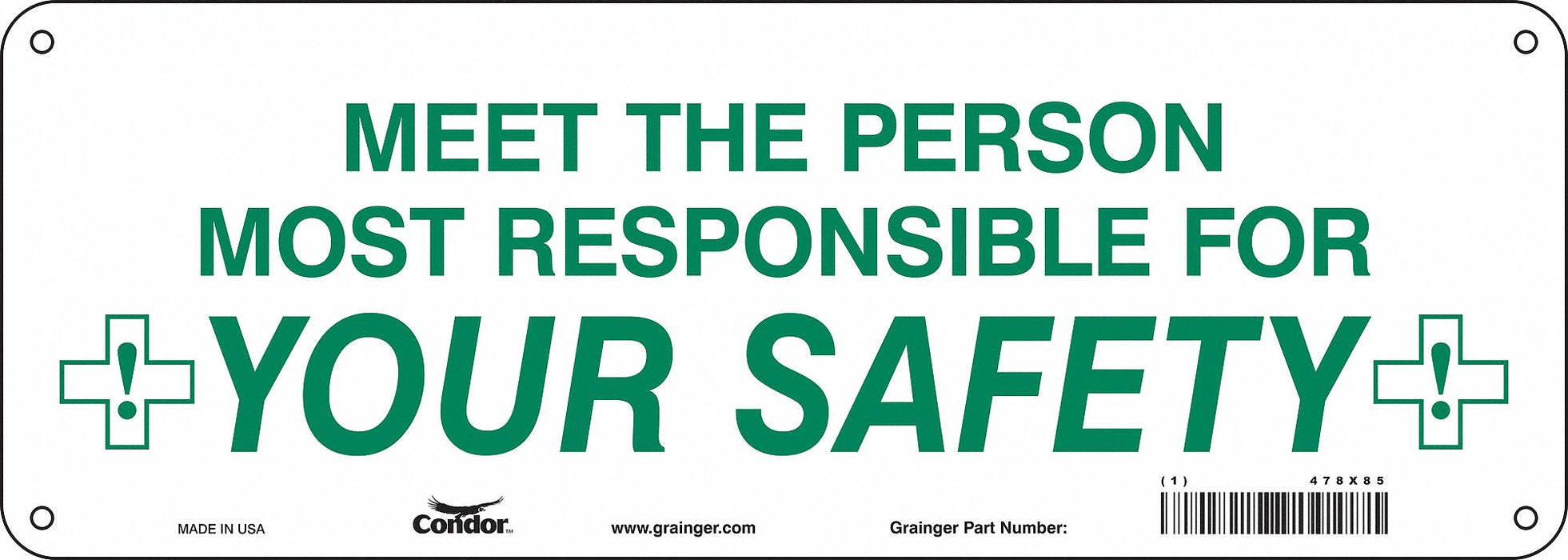 Safety Sign 5 in x 14 in Vinyl