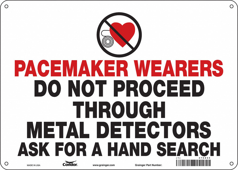 Safety Sign 10 inx14 in Polyethylene
