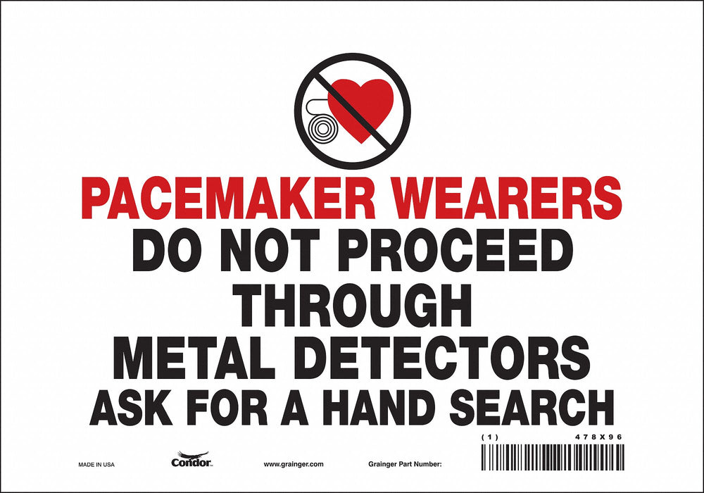 Safety Sign 7 inx10 in Vinyl