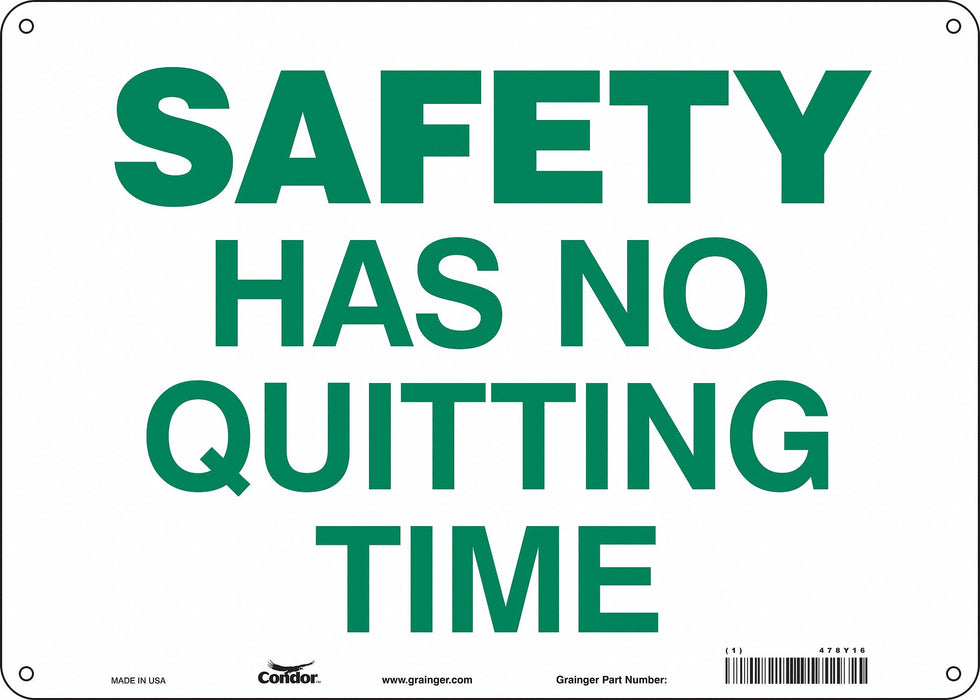 Safety Sign 10 in x 14 in Polyethylene