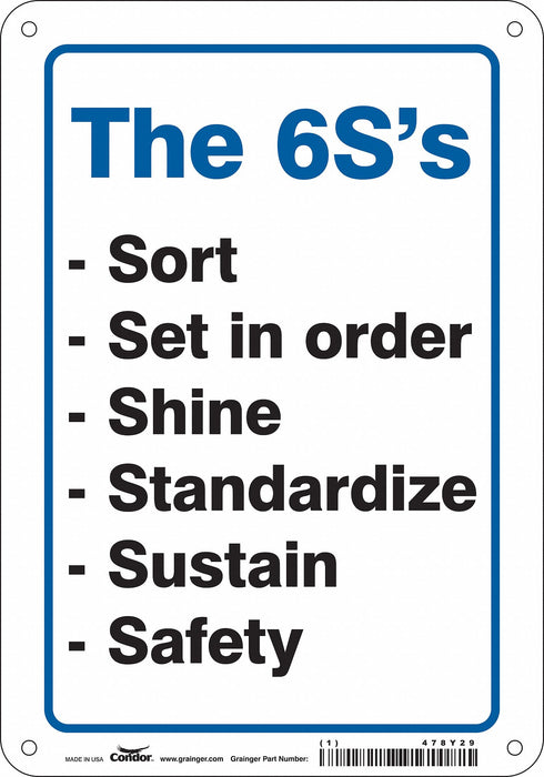 Safety Sign 10 inx7 in Polyethylene