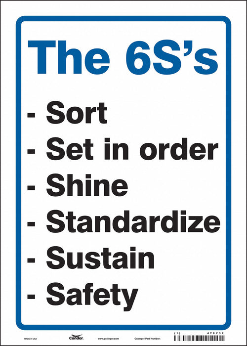 Safety Sign 14 in x 10 in Vinyl
