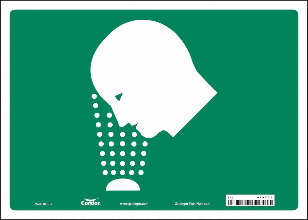 Safety Sign 10 in x 14 in Vinyl