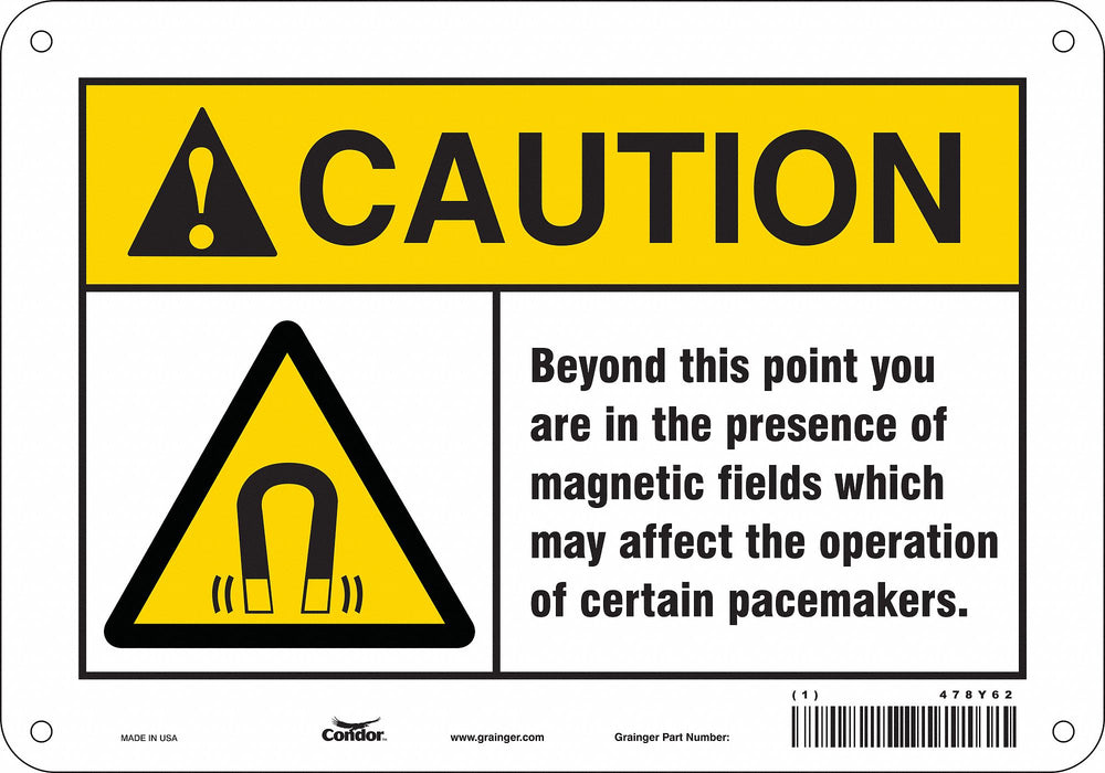 Safety Sign 7 inx10 in Polyethylene