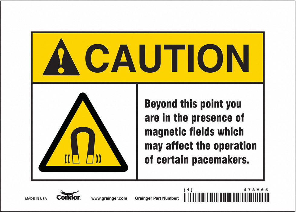 Safety Sign 5 inx7 in Vinyl