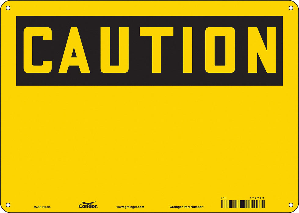 Safety Sign 10 inx14 in Aluminum