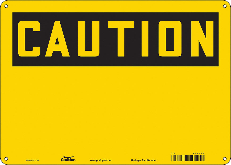 Safety Sign 10 inx14 in Polyethylene