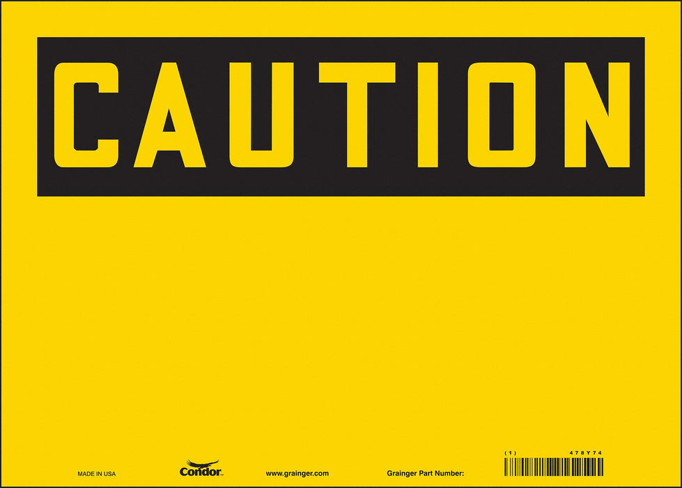 Safety Sign 10 inx14 in Vinyl
