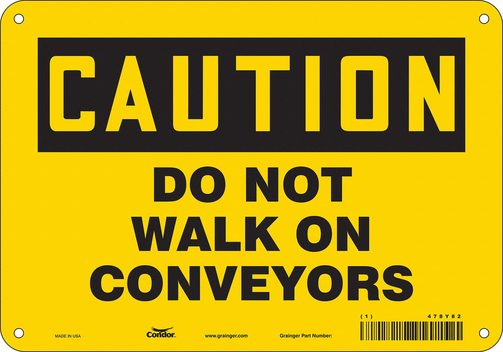 Safety Sign 7 in x 10 in Aluminum