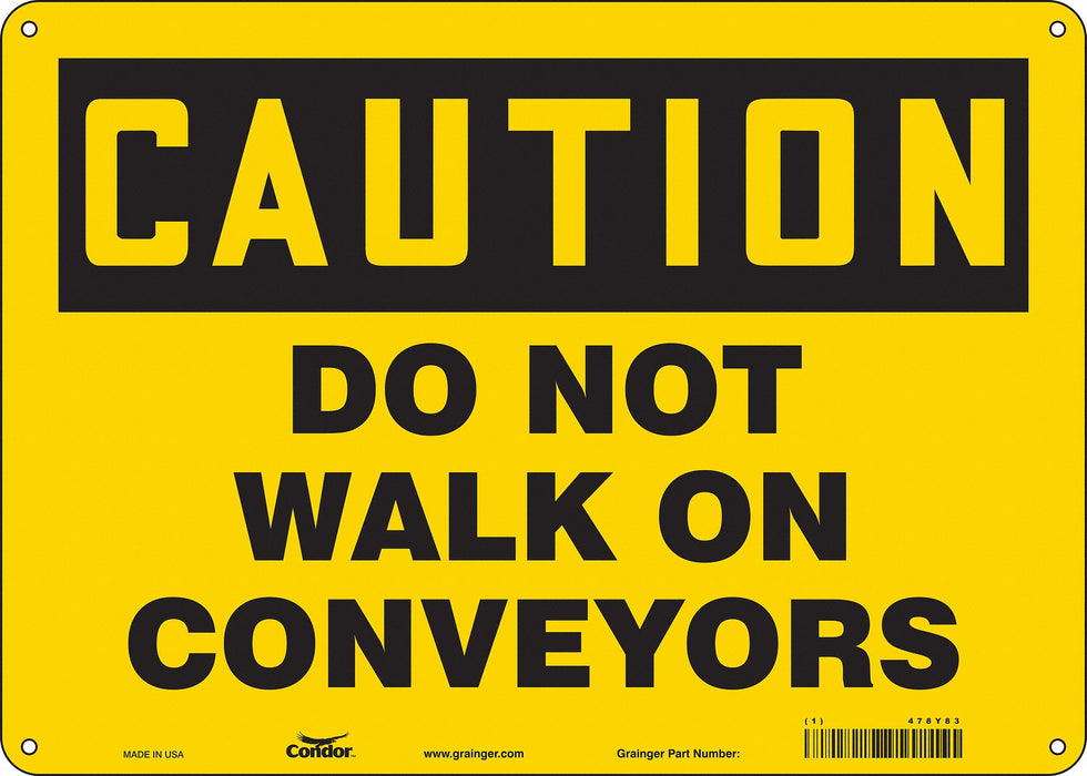 Safety Sign 10 in x 14 in Aluminum