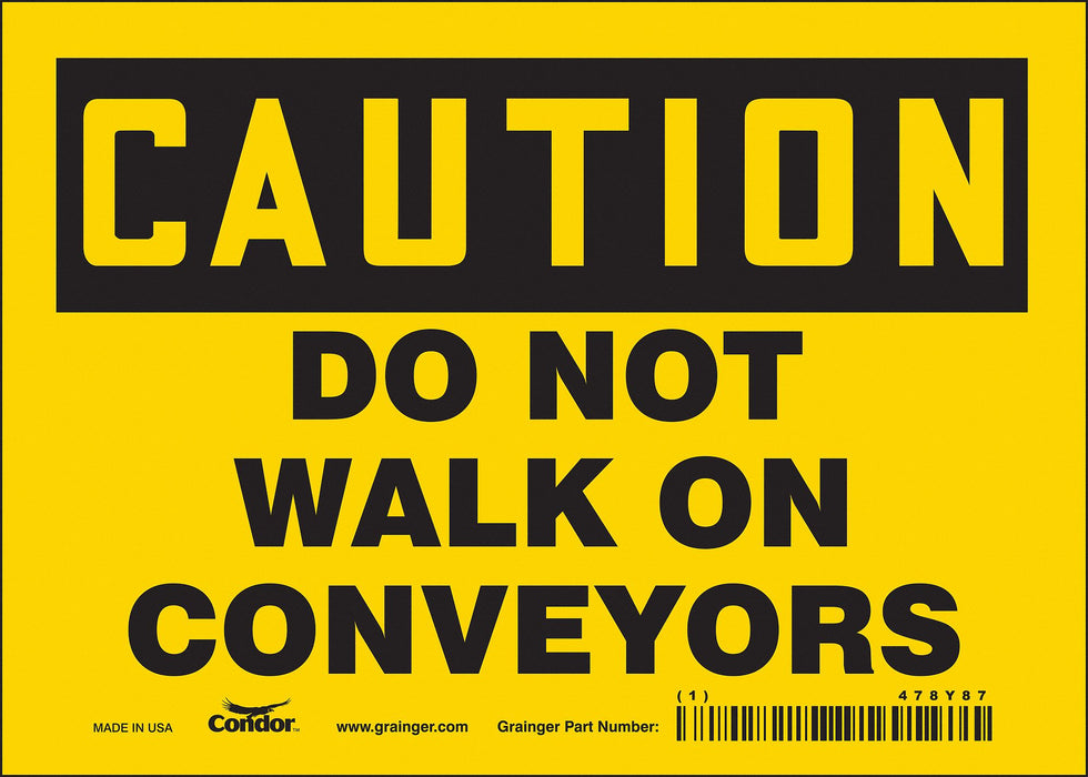Safety Sign 5 in x 7 in Vinyl